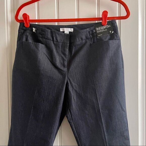 New York & Company Denim Straight Leg Crop Pants; SZ 6; BNWT - Picture 3 of 10